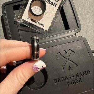 Men’s Ring - Tungsten - Size 12 with silicone ring